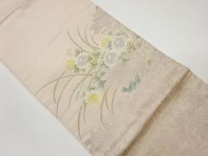 菊模様織出し名古屋帯